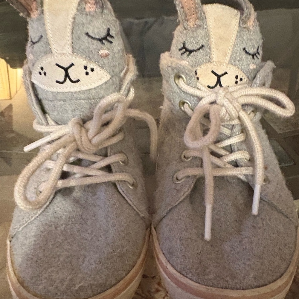 Old Navy Gray and White High-Top Sneakers